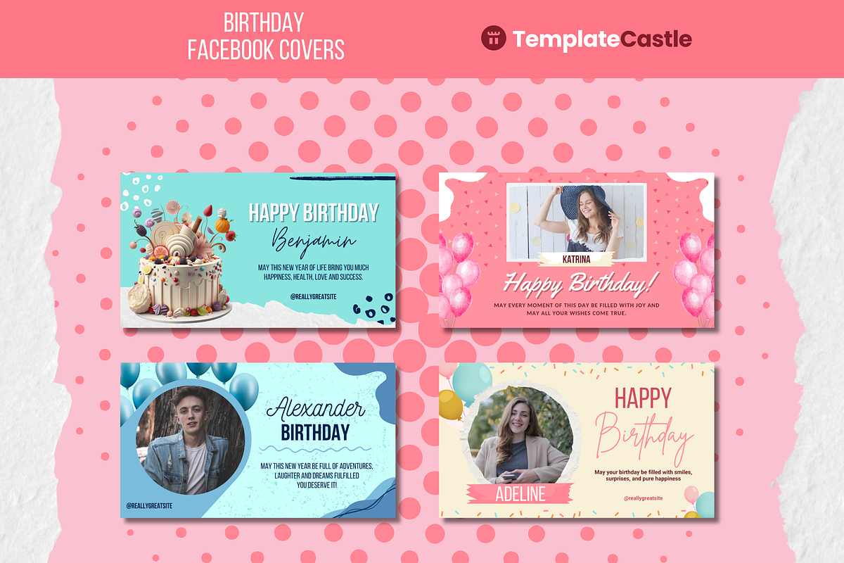 Happy Birthday Facebook Covers, a Templates & Theme by TemplateCastleStore (Photo 1 of 9)