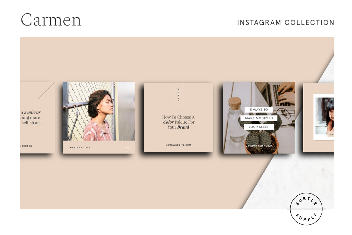 Carmen- Instagram Collection, a Social Media Template by SubtleSupply (Photo 1 of 6)