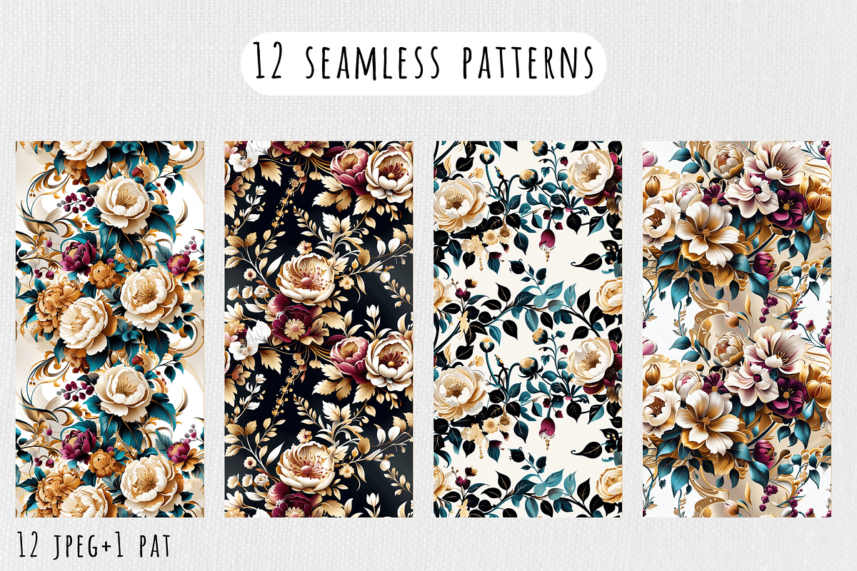Royal Garden - Floral Patterns, a Pattern Graphic by Art Sproot (Photo 3 of 9)