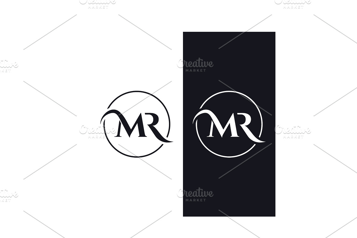 Geometry MR letter initials logo des, a Branding & Logo Template by LOGOCREATIVE