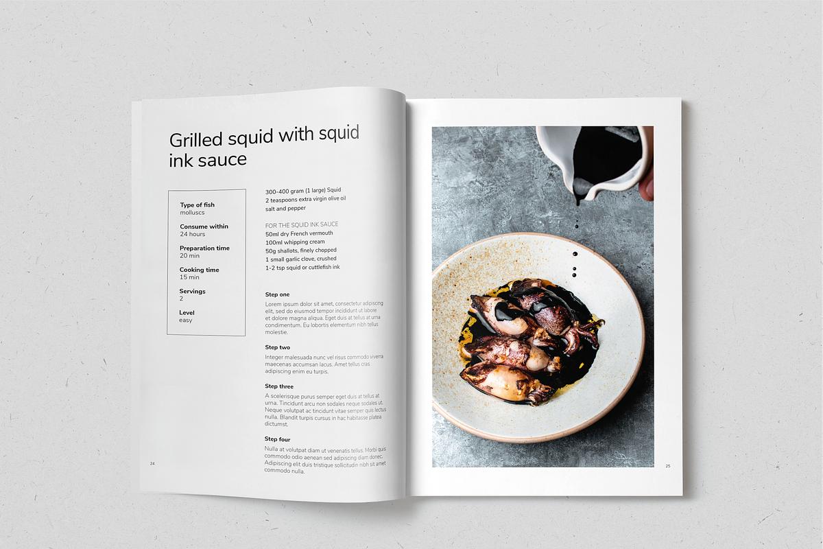 Fish&Seafood Recipe Book, a Magazine Template by SonaGeciova (Photo 13 of 17)