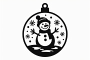 Christmas Ornament Laser Cut Bundle, a Graphic by Creativeshirt (Thumbnail 15 of 16)