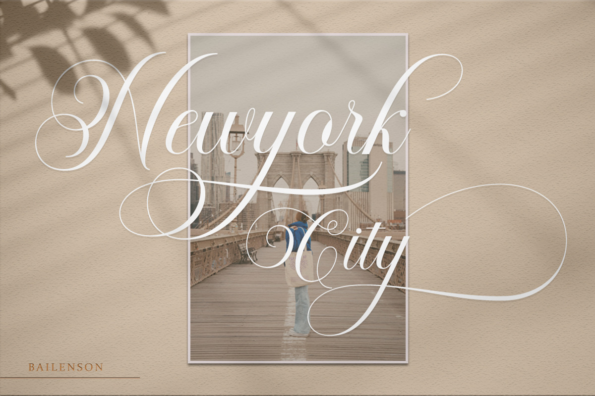 Bailenson, a Script Font by Pista Mova (Photo 3 of 11)