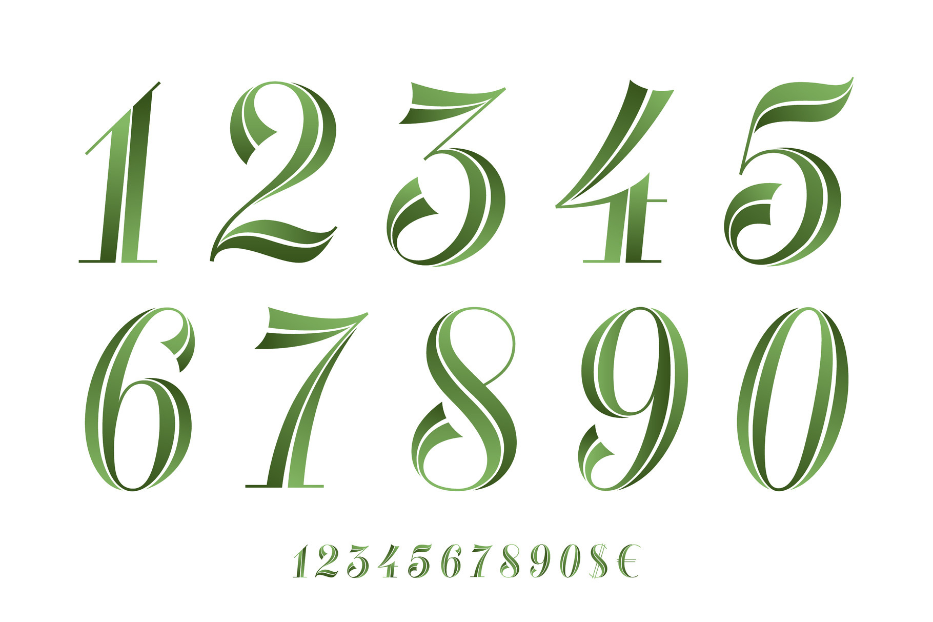 Numbers set, french didot style, a Decorative Illustration by Foxys Graphic