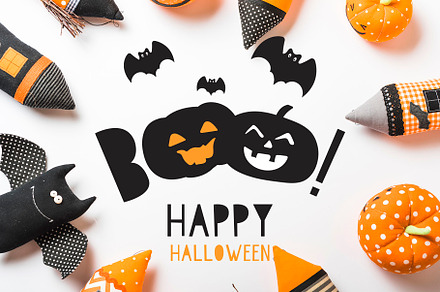Kids Halloween Font and Graphics Set, a Symbol Font by Nadezda