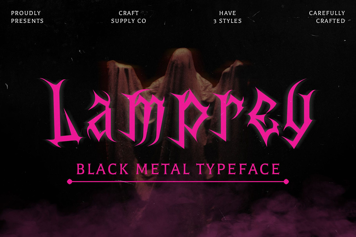 CS Lamprey – Black Metal Font, a Blackletter Font by Craft Supply Co. (Photo 1 of 8)