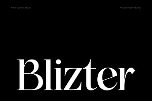 Blizter – Elegant & Stylish Serif