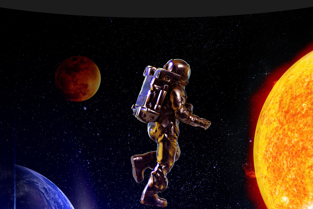 3D Mockup Space Astronaut #07, a Product Mockup by ARKS ACADEMY (Photo 6 of 7)