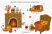 Cozy Autumn at Home - Vector Clipart, a Decorative Illustration by Jenny Quince (Thumbnail 3 of 14)