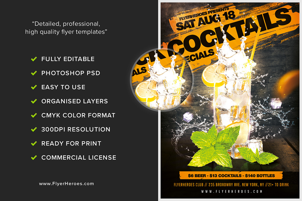 Food Drinks 04, a Flyer Template by FlyerHeroes (Photo 4 of 4)