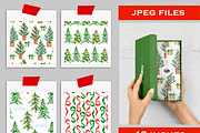 Christmas Tree Clipart & Patterns, a Pattern Graphic by Lagmar Design (Thumbnail 3 of 13)
