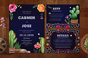 Mexican Wedding Invitation Set, an Invitation Template by Aarley Kaiven (Thumbnail 1 of 4)
