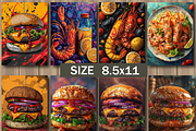 Food Coloring Book for Adults, a Seasonal Illustration by Printable Design Store (Thumbnail 2 of 7)