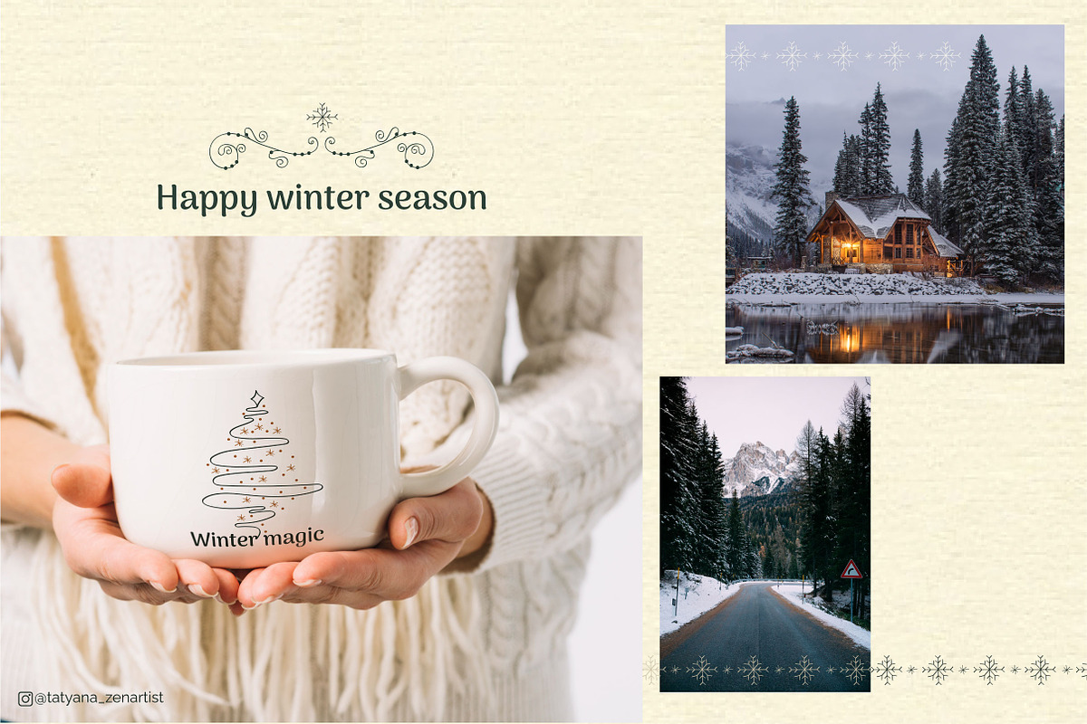 Winter wonderland Clipart Collection, a Seasonal Illustration by Tatyana_Zenartist (Photo 6 of 13)