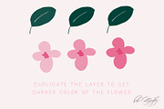 Flowers & Leaves Procreate Stamps, a Brush Add-On by BohoCalligraphy (Thumbnail 6 of 9)