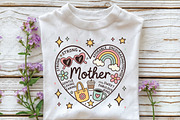 Retro Mothers Day, Mama Heart, Mom P, an Illustration by CraftArtStudio (Thumbnail 3 of 4)