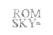 Romsky Watercolor - SVG Font, a Script Font by freeject.net (Thumbnail 1 of 4)