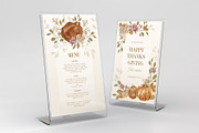Thanksgiving Menu Card Flyer, a Card Template by BrandPacks (Thumbnail 2 of 4)