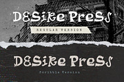 Desire Press - Zine Display Font, a Handwritten Font by Sloulyfe (Thumbnail 3 of 9)