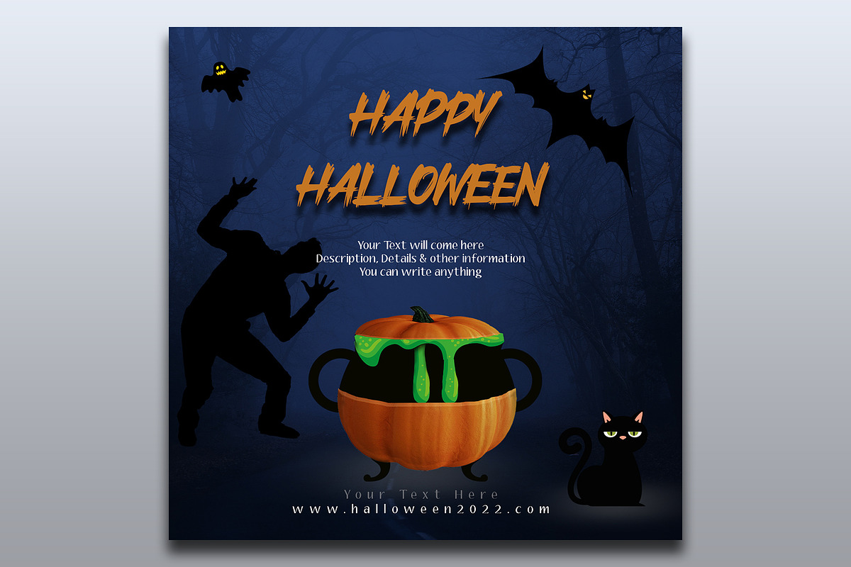 Halloween Flyer/ Social Media Post, a Flyer Template by designerzDukan (Photo 1 of 3)