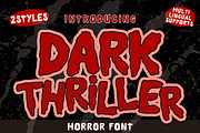 Dark Thriller is a Halloween font, a Handwritten Font by Brown Cupple (Thumbnail 1 of 9)