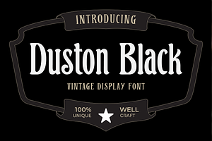 Duston Black Vintage Display Font