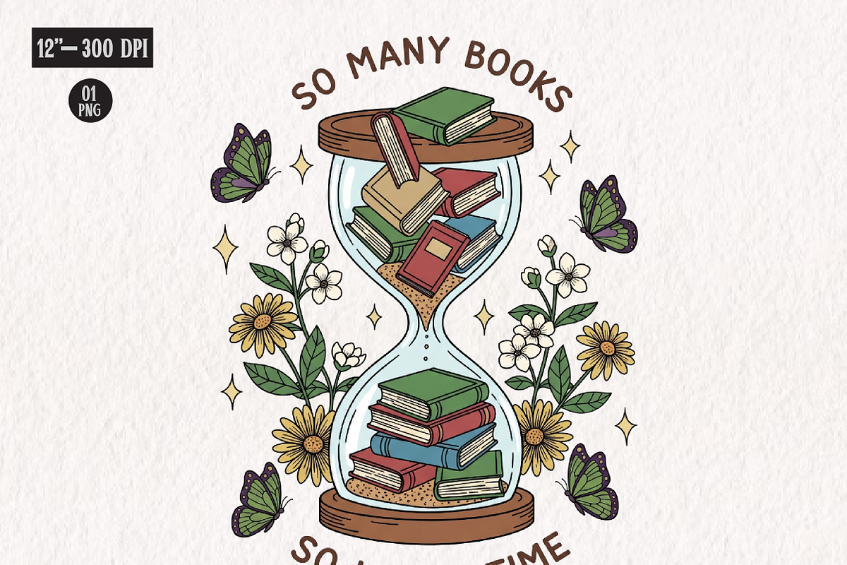 Reading Books Sublimation Bundle PNG, an Illustration by CreationArt (Photo 6 of 16)