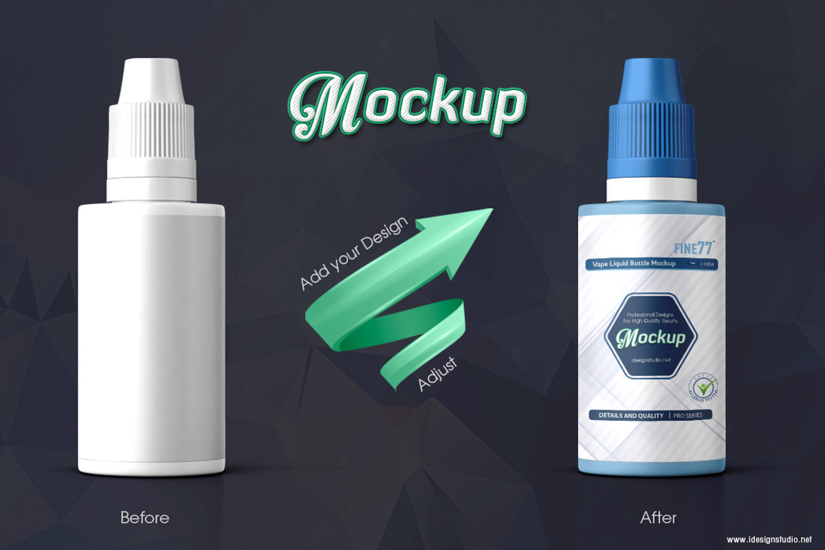 Vape Liquid Bottle Mockup, a Packaging Mockup by idesignstudio (Photo 3 of 6)