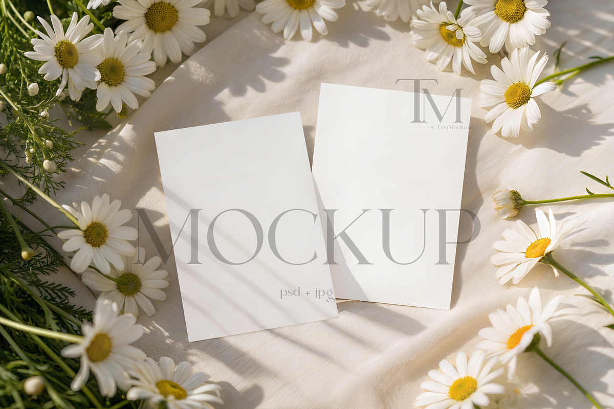 5x7 Double Card Mockup, a Product Mockup by TatiMockup (Photo 1 of 4)