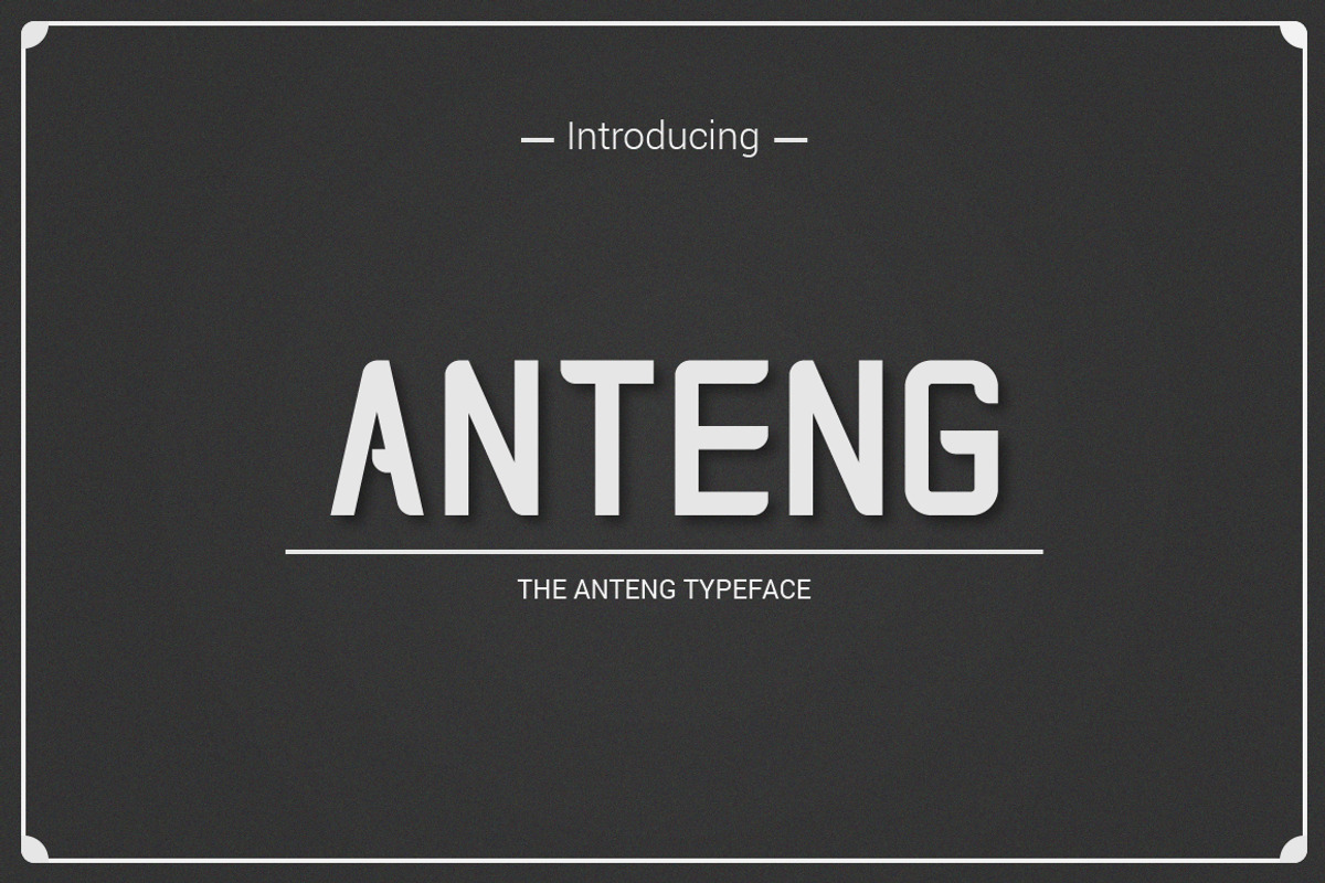 Anteng | Dual Width Font