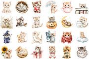 Cute Cat Clipart Baby Cat Png, an Illustration by Sublimation Artist (Thumbnail 2 of 6)