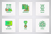 Back To School | 16 Thin Line Icons, an Outline Icon by Alex Blogoodf (Thumbnail 5 of 7)