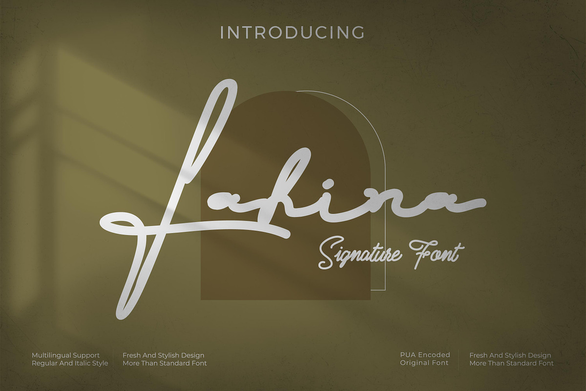 Fahira Signature style font, a Script Font by mahstudios (Photo 1 of 8)