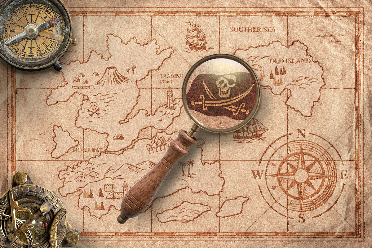 Nautical. Mockups, vector, textures., a Texture Illustration by bioraven (Photo 6 of 26)