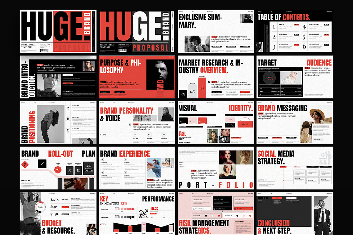 HUGE | Brand Proposal Template, a Presentation Template by TemplateFolio-Shop (Photo 11 of 11)