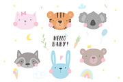 Cute baby animals collection., a Background Graphic by Irene_Boiko_ART (Thumbnail 2 of 10)