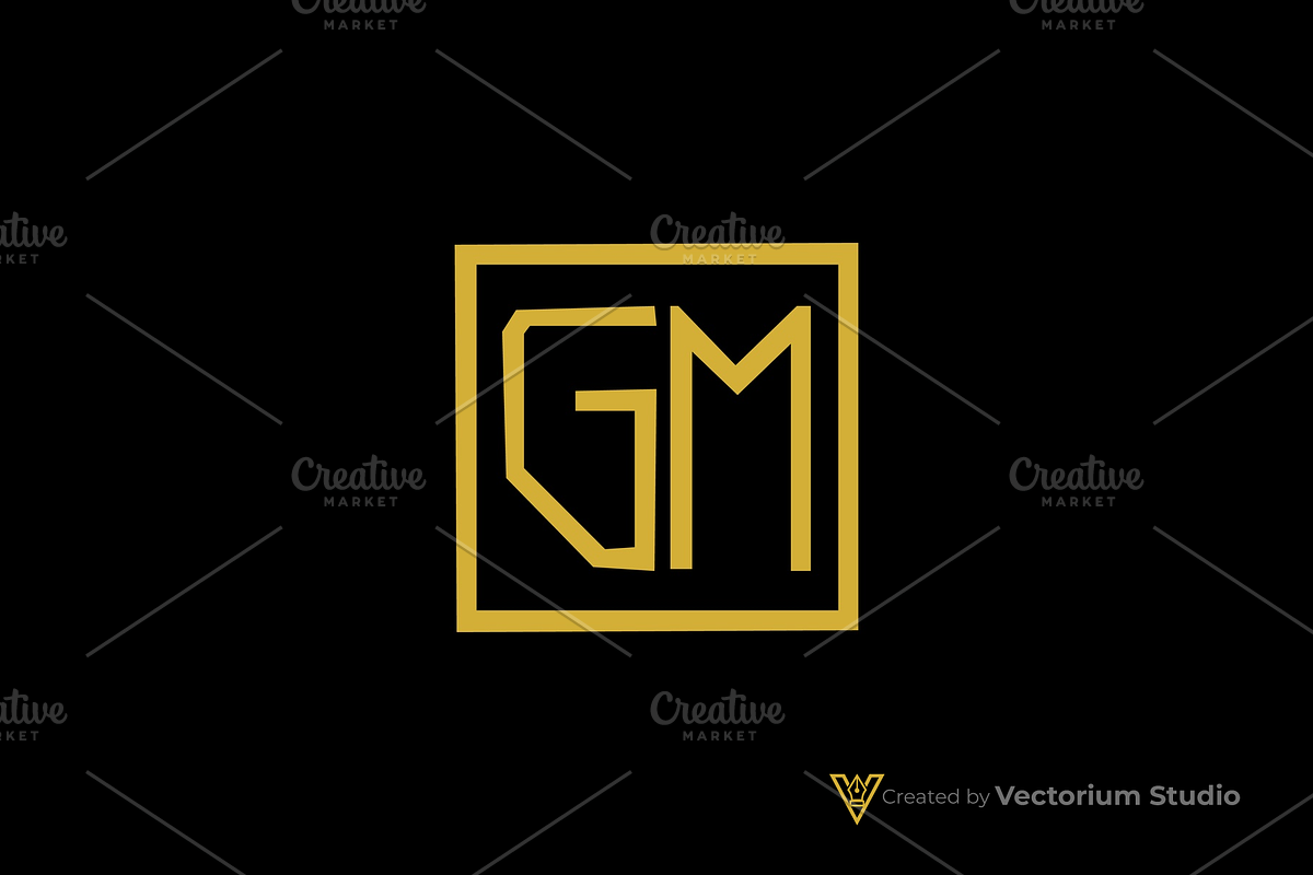 Modern GM Geometric Logo, a Branding & Logo Template by Vectorium Studio (Photo 3 of 8)