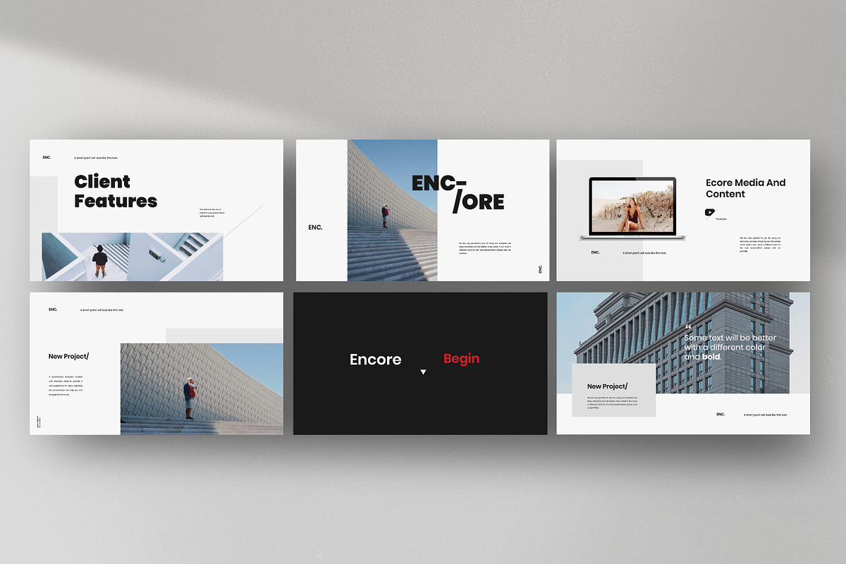 ENCORE - Minimal Clean Powerpoint, a Presentation Template by Dirtytemp Studio (Photo 5 of 8)