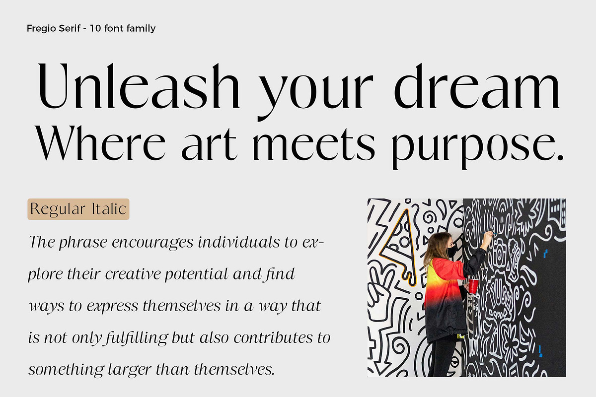 Fregio - Serif Family (10 Fonts), a Serif Font by Dora Typefoundry (Photo 10 of 16)