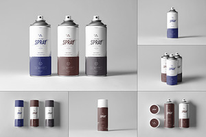 Spray Can Mock-up, a Cups & Container Mockup by Yogurt86
