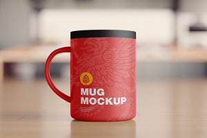 Metallic Mug Mockup Scene