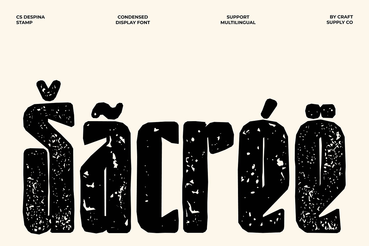 CS Despina Stamp, a Sans Serif Font by Craft Supply Co. (Photo 7 of 8)