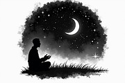 Night Sky Zen Meditation Bundle, an Illustration by hafijul (Thumbnail 5 of 9)