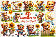 Cute Teddy Bear Clipart, an Illustration by Dream Creation (Thumbnail 1 of 5)