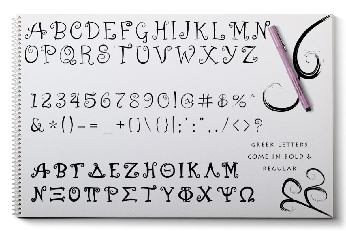 Kurlz Greek Font preview 5