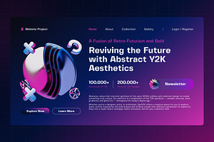 Abstract Y2K Icon 3D Illustration