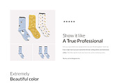 Melange Classic Socks 9x Mock-ups, a Print Template by Mocca Mockups Store (Thumbnail 3 of 5)
