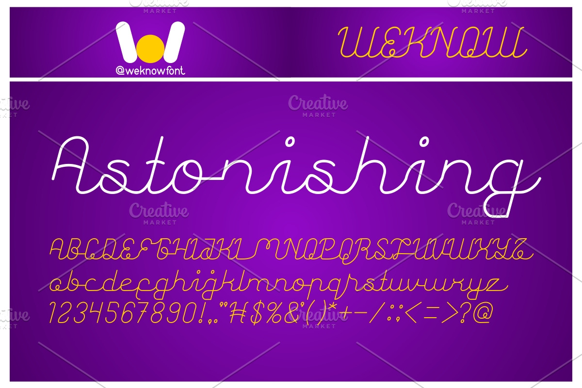 astonishing font preview 2