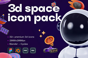 3D Space Icon Pack