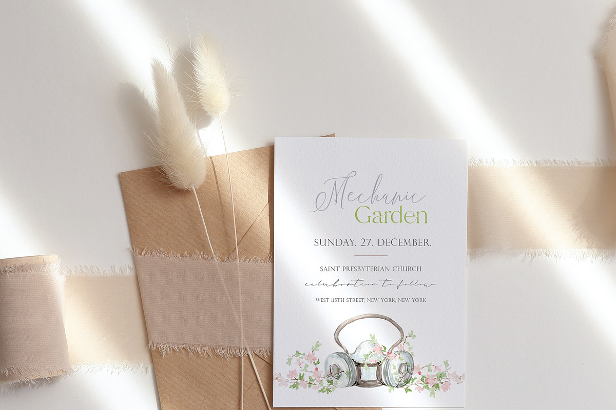 Watercolor MECHANIC GARDEN FLORAL, a Decorative Illustration by Beigetime (Photo 7 of 9)